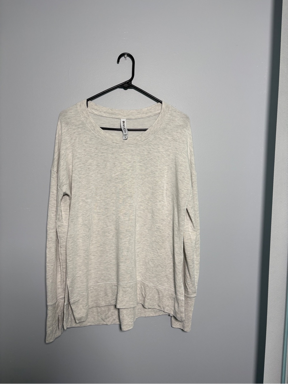 Athleta Lightweight Scoopneck Long-Sleeve Sweater - Light Heather Gray